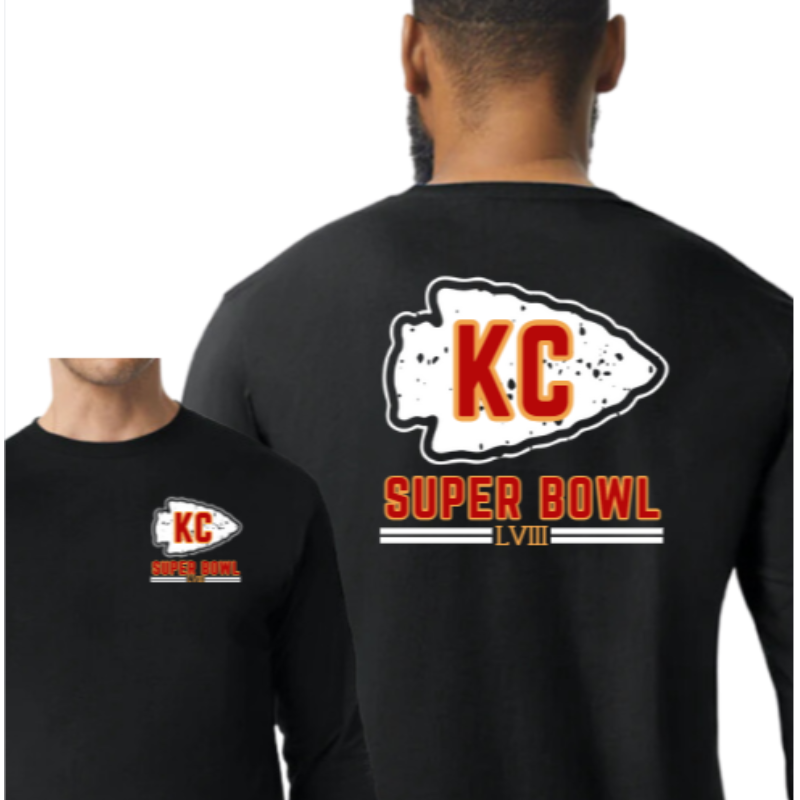 KC Super Bowl LVIII [Black Gildan Softstyle Tee, Crewneck Sweatshirt or Hoodie]  Main Image